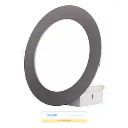 Infibrite - 6 In. Ultra-Thin Recessed LED Downlight 12W 1050LM Bright white Wet Rated, Triac Dimmable Trim 6-Pack - Black