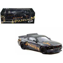 Pandem Mustang Black with Gold Graphics 1/64 Diecast Model Car by Model Model