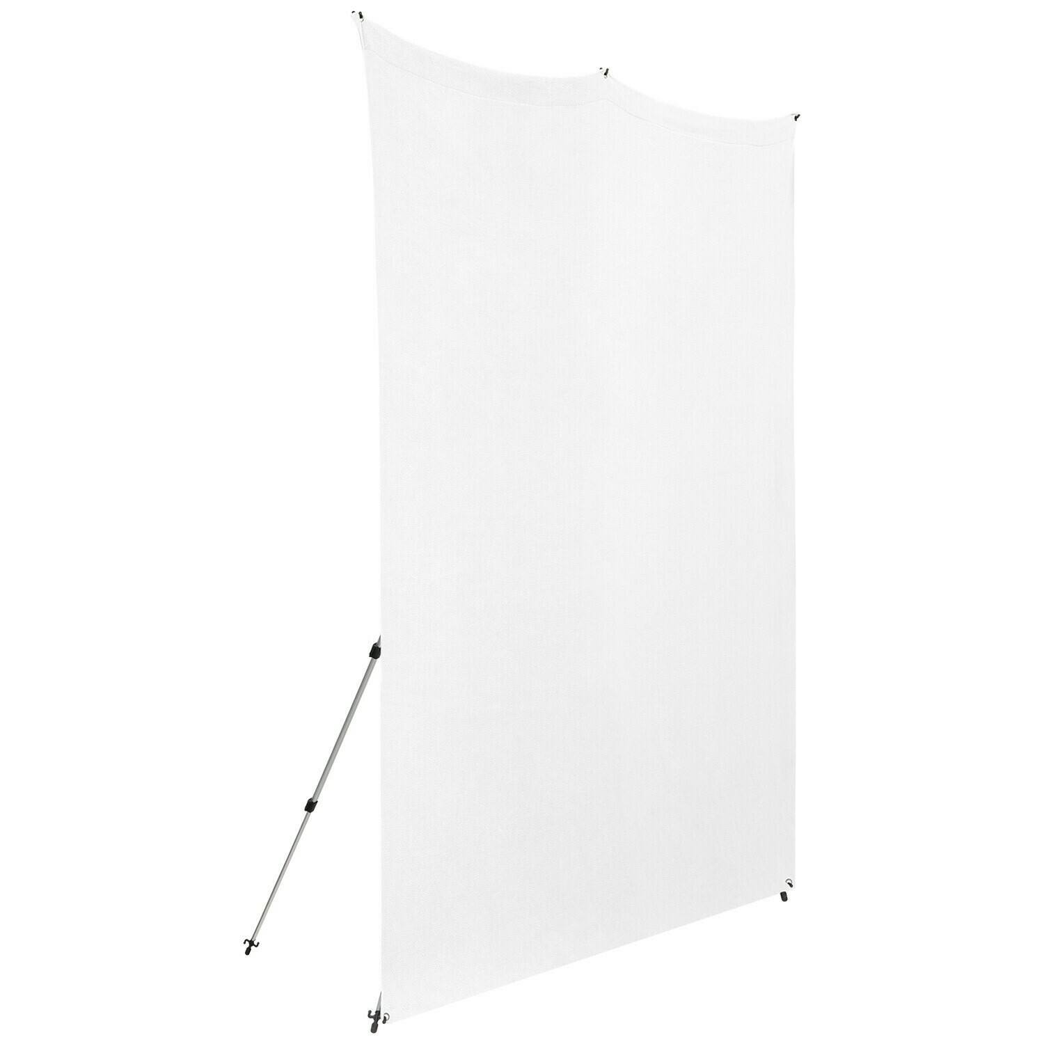 Back. Westcott - Westcott X-Drop Pro Wrinkle-Resistant Backdrop Kit High Key White (8x8) Feet.
