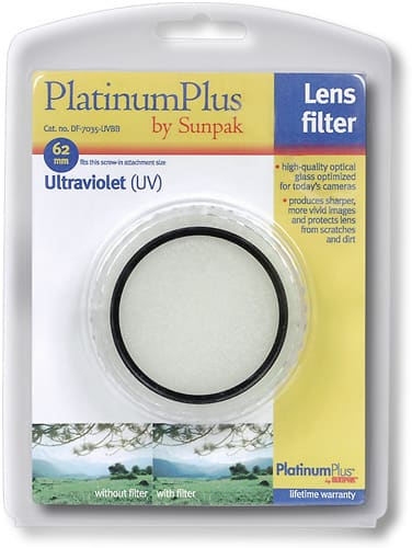 Best Buy: Sunpak Platinum Plus 62mm UV Lens Filter DF-7035-UV