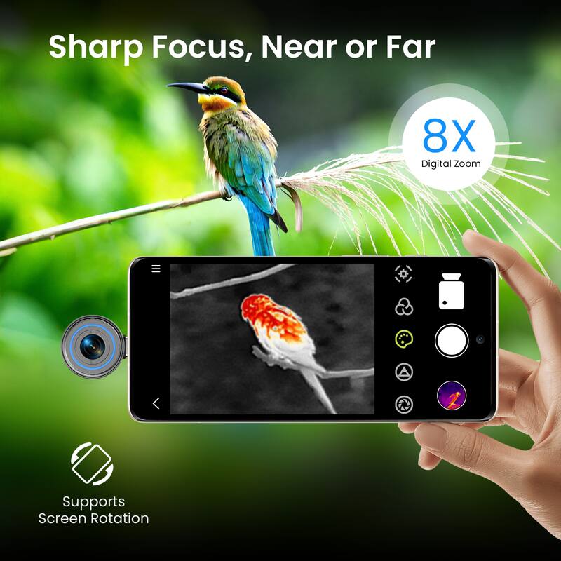 Sharp Focus, Near or Far  
8X Digital Zoom  
Supports Screen Rotation