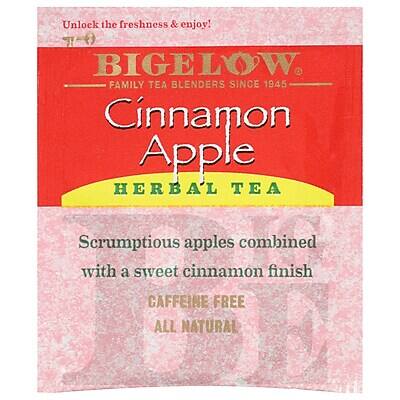 Unlock the freshness & enjoy!

BIGELOW  
FAMILY TEA BLENDERS SINCE 1945

Cinnamon Apple  
HERBAL TEA

Scrumptious apples combined with a sweet cinnamon finish

CAFFEINE FREE  
ALL NATURAL
