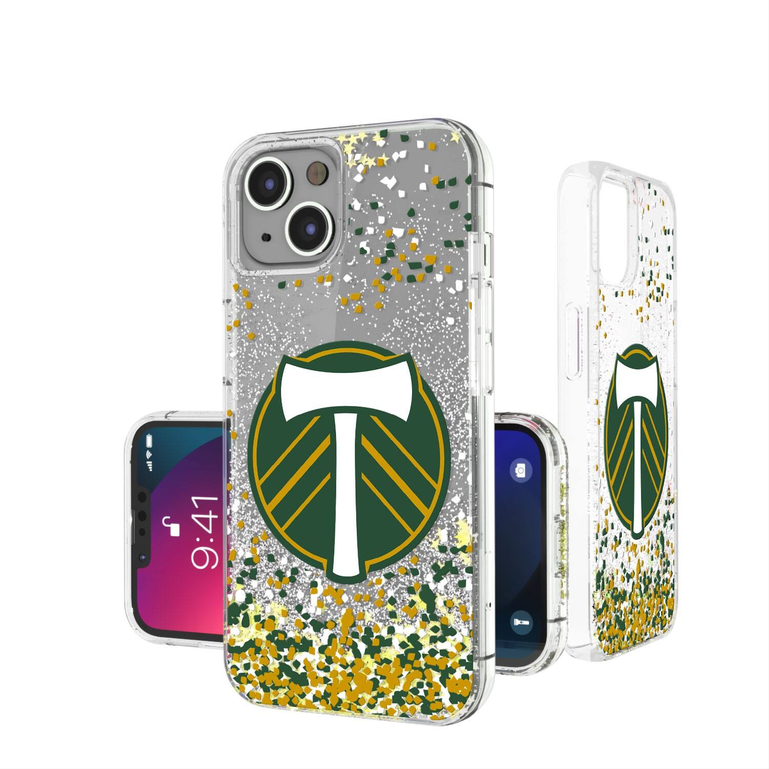 Alt View 2. Keyscaper - Portland Timbers iPhone Confetti Glitter Design Case - 13 Pro - Multicolor.