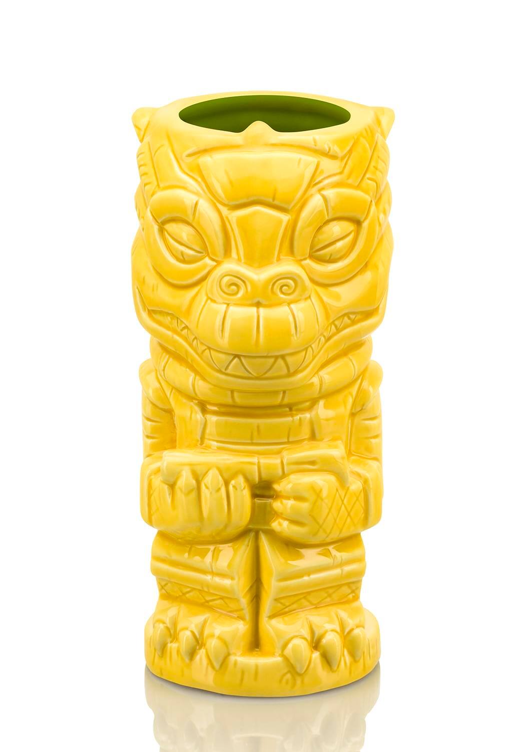 Front. Star Wars - Geeki Tikis Star Wars Bossk Mug | Ceramic Tiki Style Cup | Holds 20 Ounces - Yellow.
