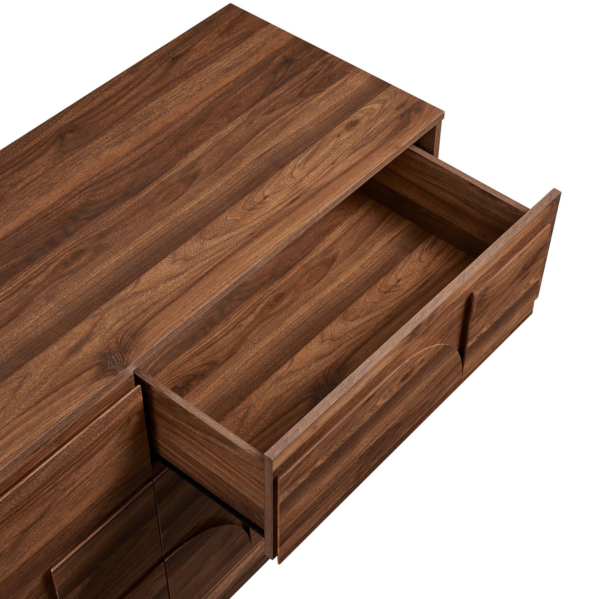Alt View 6. Modway - Bulwark 6-Drawer Dresser by Modway - Walnut.