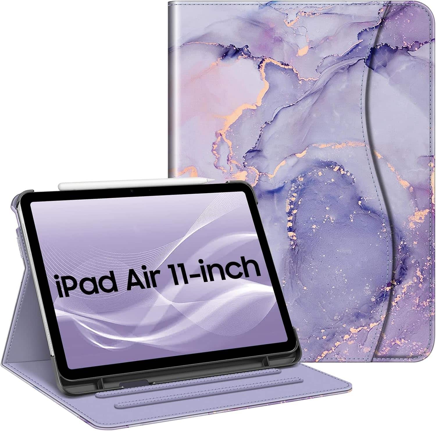 "Fintie - Folio Case for iPad Air 11-inch (M4/M3/M2) & iPad Air 4th/5th Gen 10.9"" | Multi-Angle Viewing Stand Cover with Pocket - Lilac Marble" price history on PriceWatchPro