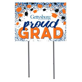 Jardine - Gettysburg Bullets 18" x 24" Proud Grad Yard Sign - White