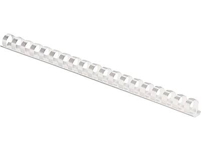 Fellowes - 1/2" Plastic Binding Spine Comb, 90 Sheet Capacity, 100/Pack (52372) - White
