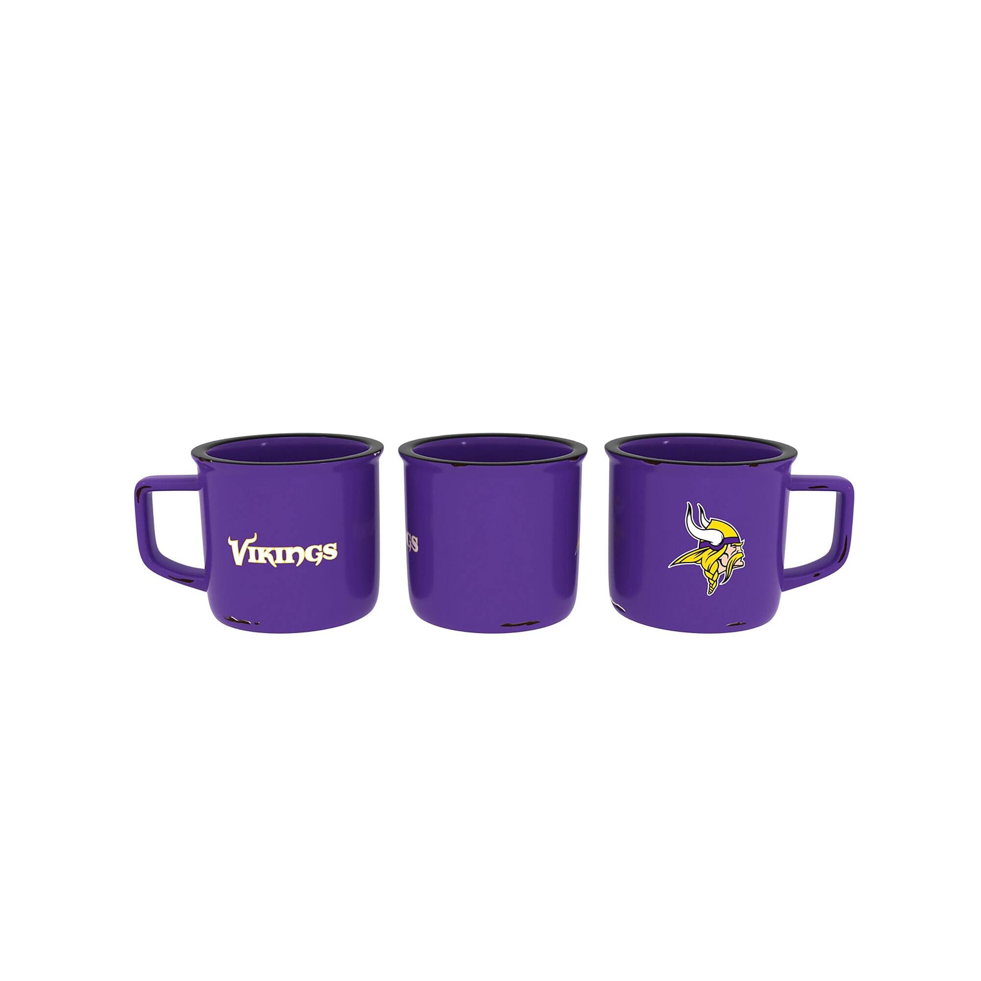 Alt View 1. Evergreen Enterprises - Minnesota Vikings 14oz. Ceramic Camp Cup with Gift Box - Multicolor.