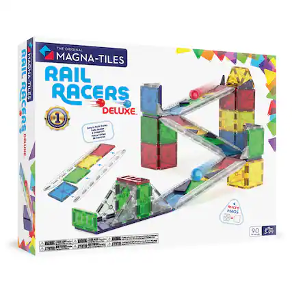 THE ORIGINAL MAGNA-TILES
RAIL RACERS DELUXE
#1
Easy to Build Tracks
Rail Racers Facile
Rallies Fácil
Pistas Fácil
Pistas Fácil
Pistas Fácil
micro MAGS
90 pcs
3.99
WARNING: CHOKING HAZARD - Small parts. Not for children under 3 years.
ATTENTION: RISQUE DE SOUFFOCATION - Petites pièces. Ne convient pas aux enfants de moins de 3 ans.
ADVERTENCIA: RIESGO DE AHOGO - Piezas pequeñas. No es adecuado para niños menores de 3 años.
AVERTISSEMENT: RISQUE DE SOUFFOCATION - Petites pièces. Ne convient pas aux enfants de moins de 3 ans.