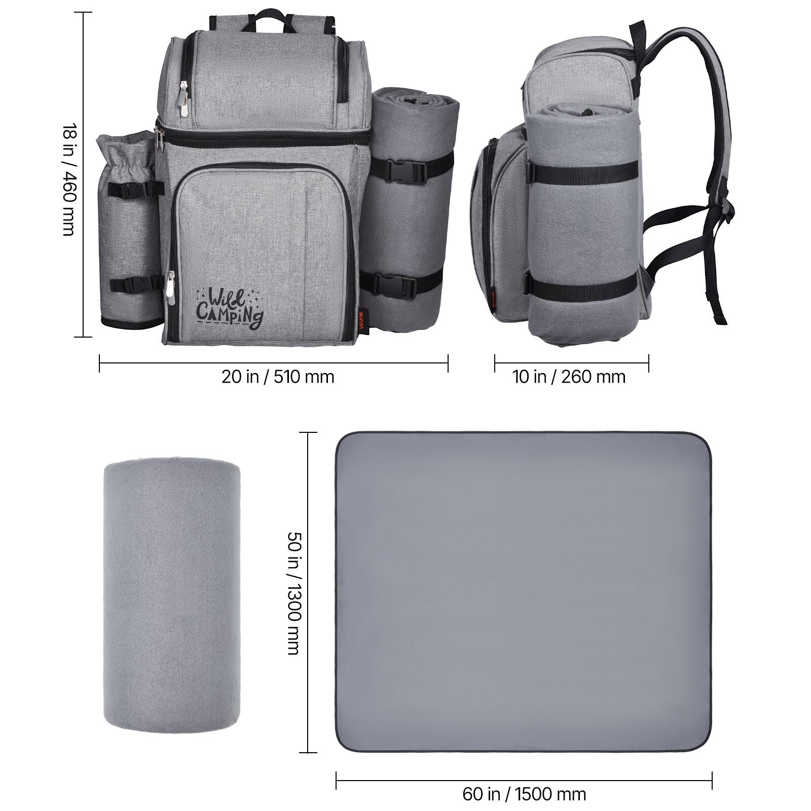 - 18 in / 460 mm
- 20 in / 510 mm
- 10 in / 260 mm
- 50 in / 1300 mm
- 60 in / 1500 mm