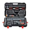 Front. VEVOR - Mechanics Tool Set, 314-Piece Mechanic Tool Kit, 1/4 in, 3/8 in, and 1/2 in Drive, Metric Socket Set, Wrenches - Black.