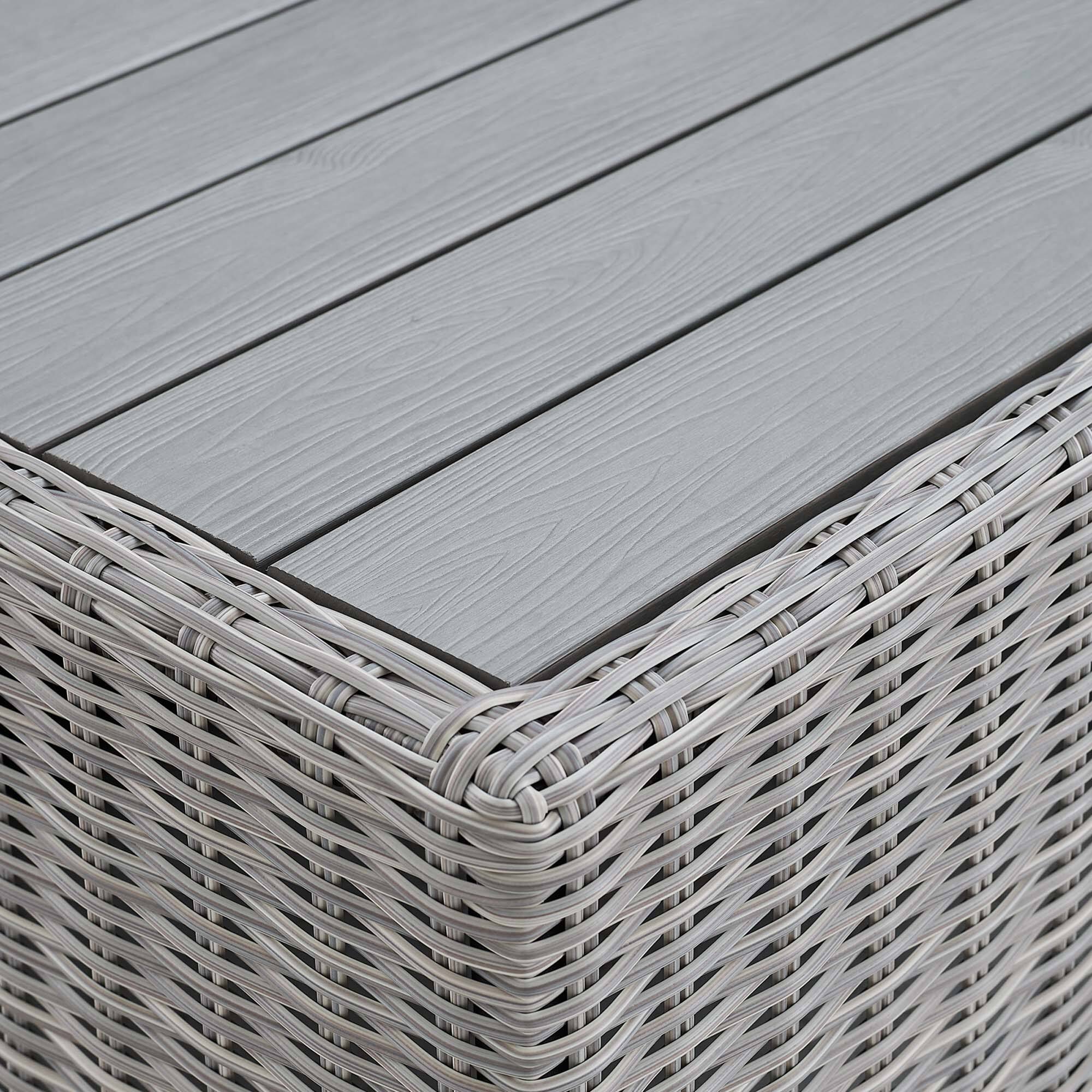 Alt View 4. Modway - Conway 32" Outdoor Patio Wicker Rattan Coffee Table by Modway - Light Gray.