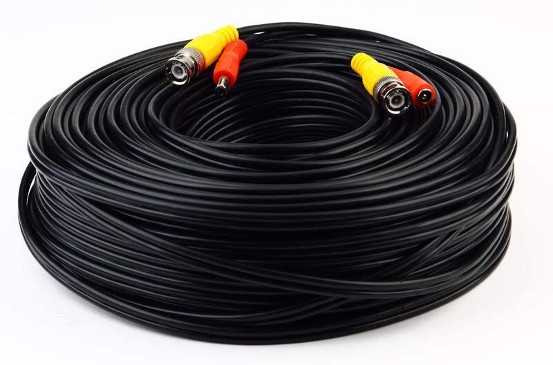 Front. SPT - 150 ft. Premade Premium Siamese Power Video Cable (2-Pack) - Black.
