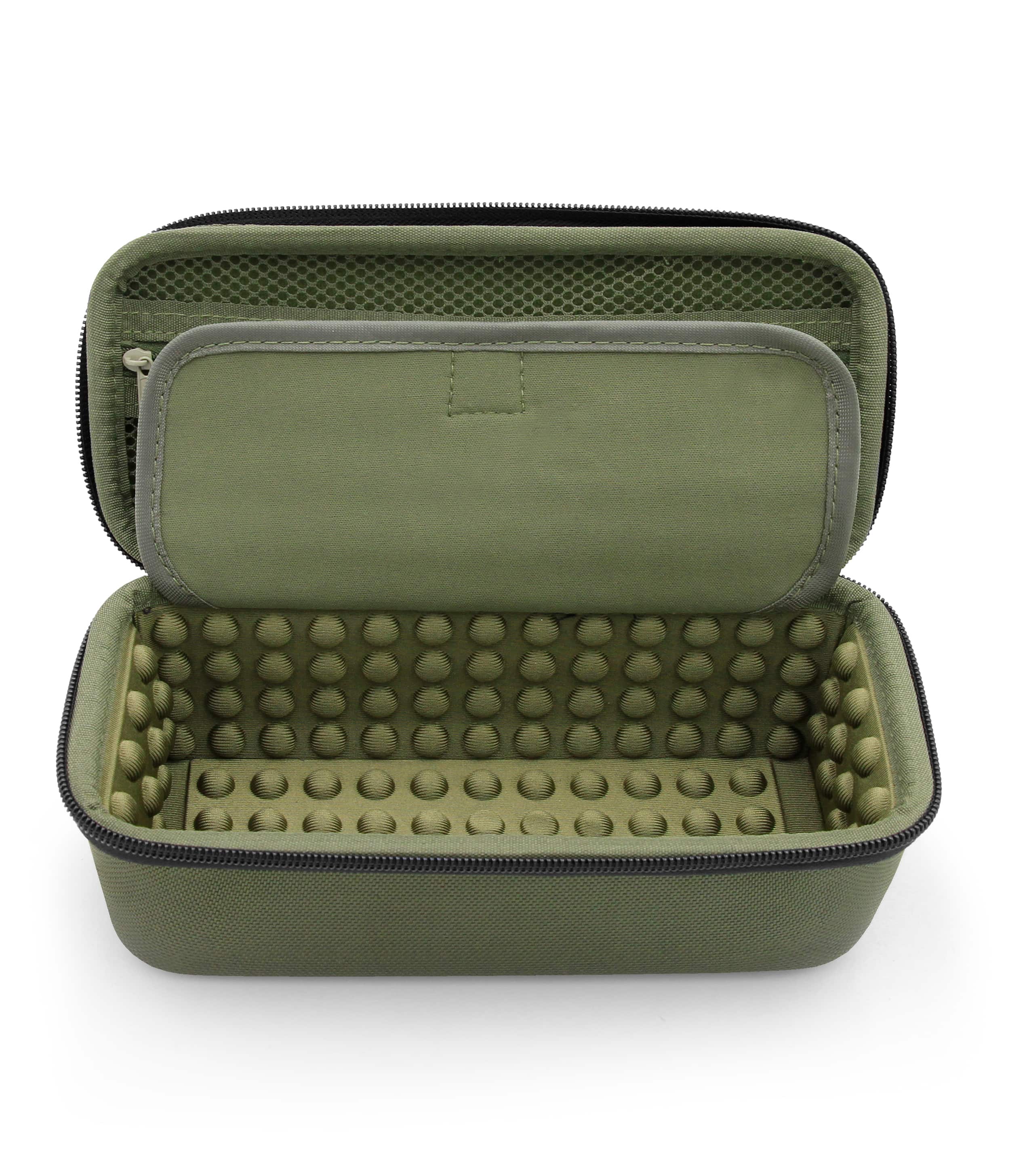 CASEMATIX - Travel Carry Case Fits JBL Flip 6 Portable Bluetooth Speaker with Clip-On Carabiner, EVA Hard Shell Protection - Green