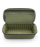 CASEMATIX - Travel Carry Case Fits JBL Flip 6 Portable Bluetooth Speaker with Clip-On Carabiner, EVA Hard Shell Protection - Green
