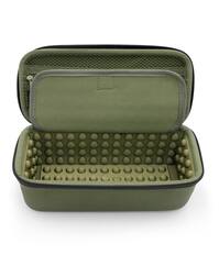 Front. CASEMATIX - Travel Carry Case Fits JBL Flip 6 Portable Bluetooth Speaker with Clip-On Carabiner, EVA Hard Shell Protection - Green.