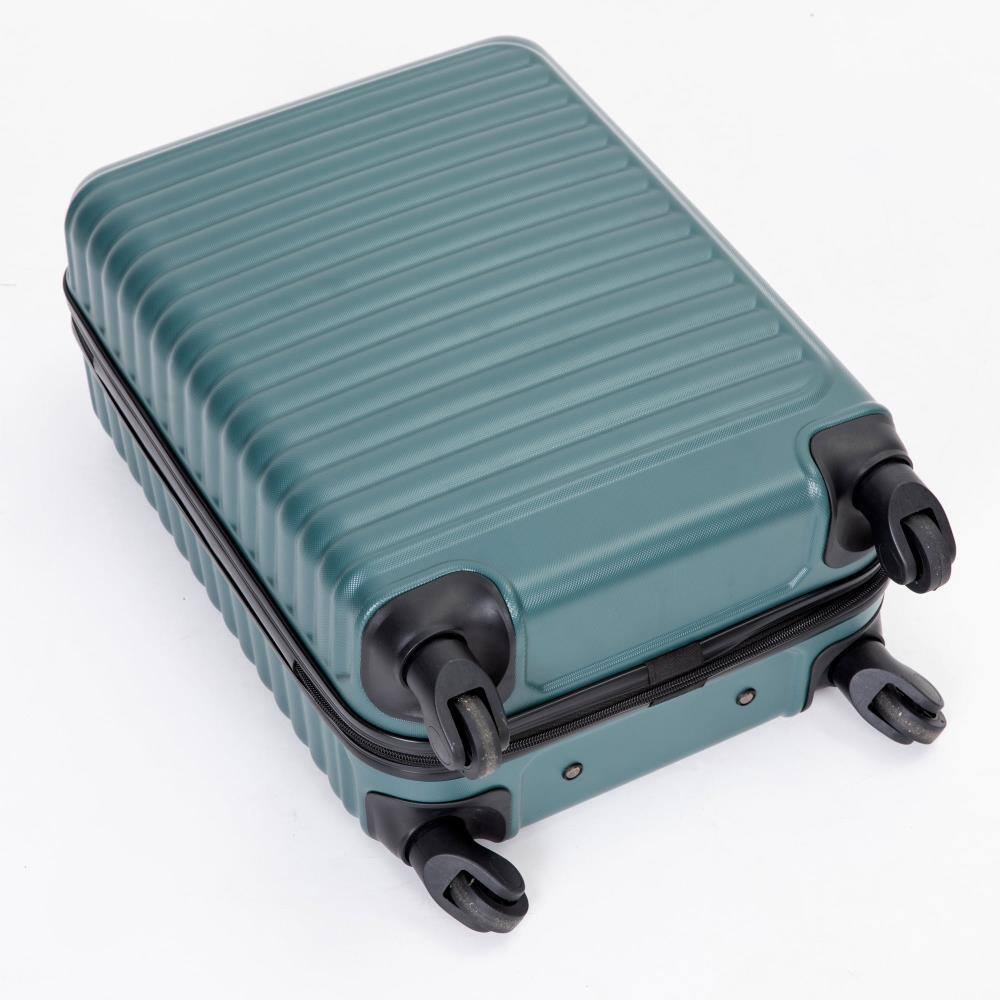 Alt View 1. BreeBe - Lightweight 20' Carry-On Luggage with Spinner Wheels, ABS Material - Green.