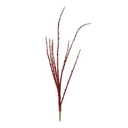 BreeBe - Red Tinsel Branch (Set of 6) - Brown