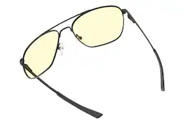GUNNAR - Computer Glasses - Mustang, Amber Lens - Blue Light Blocking, Relieve Dry Eye, Anti Glare - Onyx