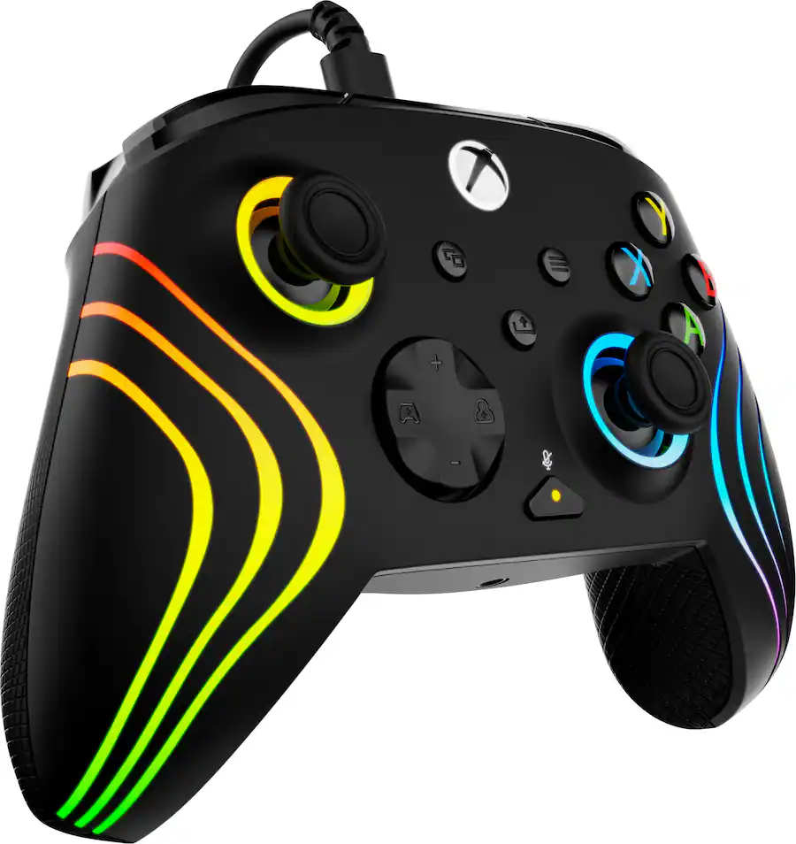 Xbox Controller Turquoise Turtle Beach Afterglow Wave Wired RGB Gaming Controller for XBOX Series ...