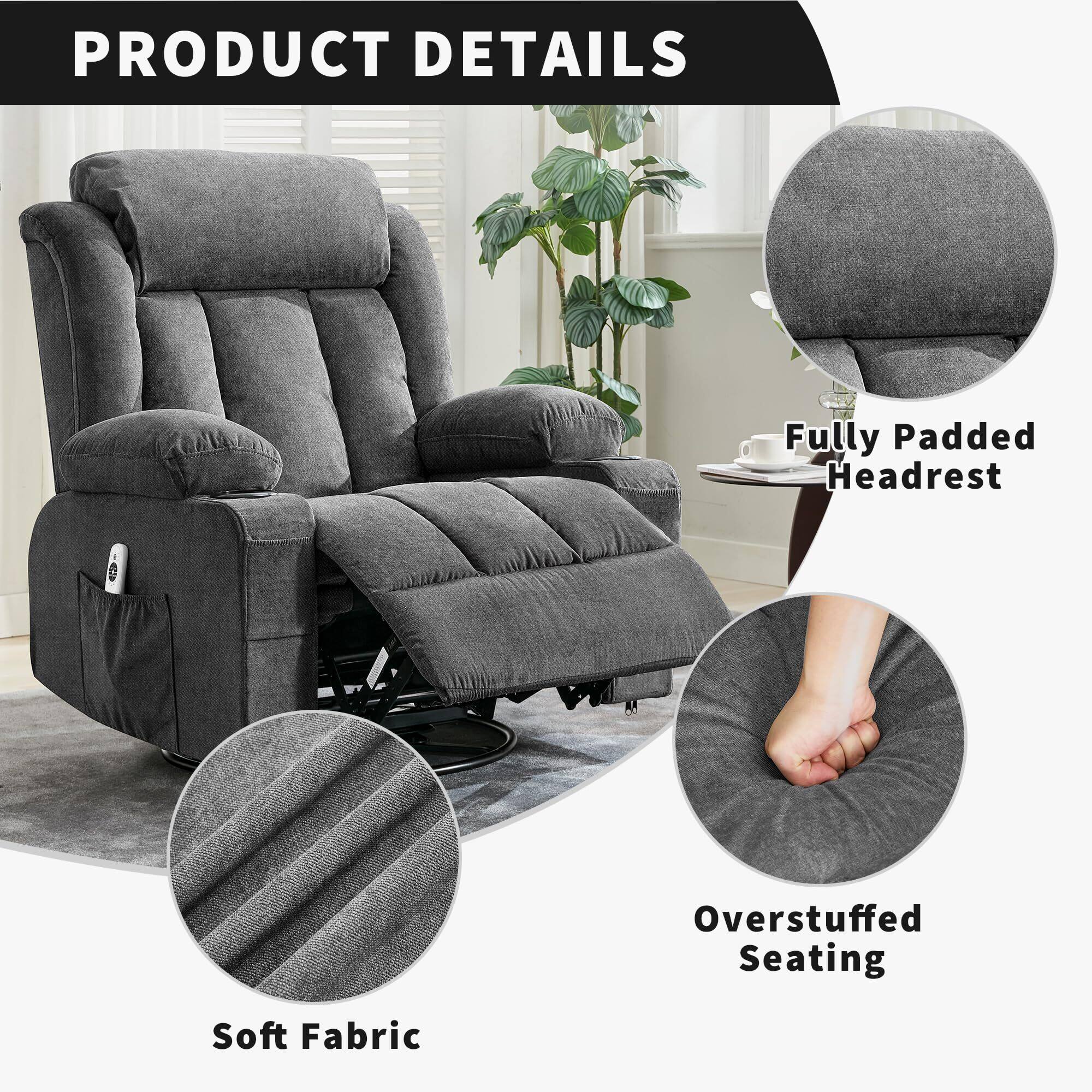 PRODUCT DETAILS

- Fully Padded Headrest
- Soft Fabric
- Overstuffed Seating