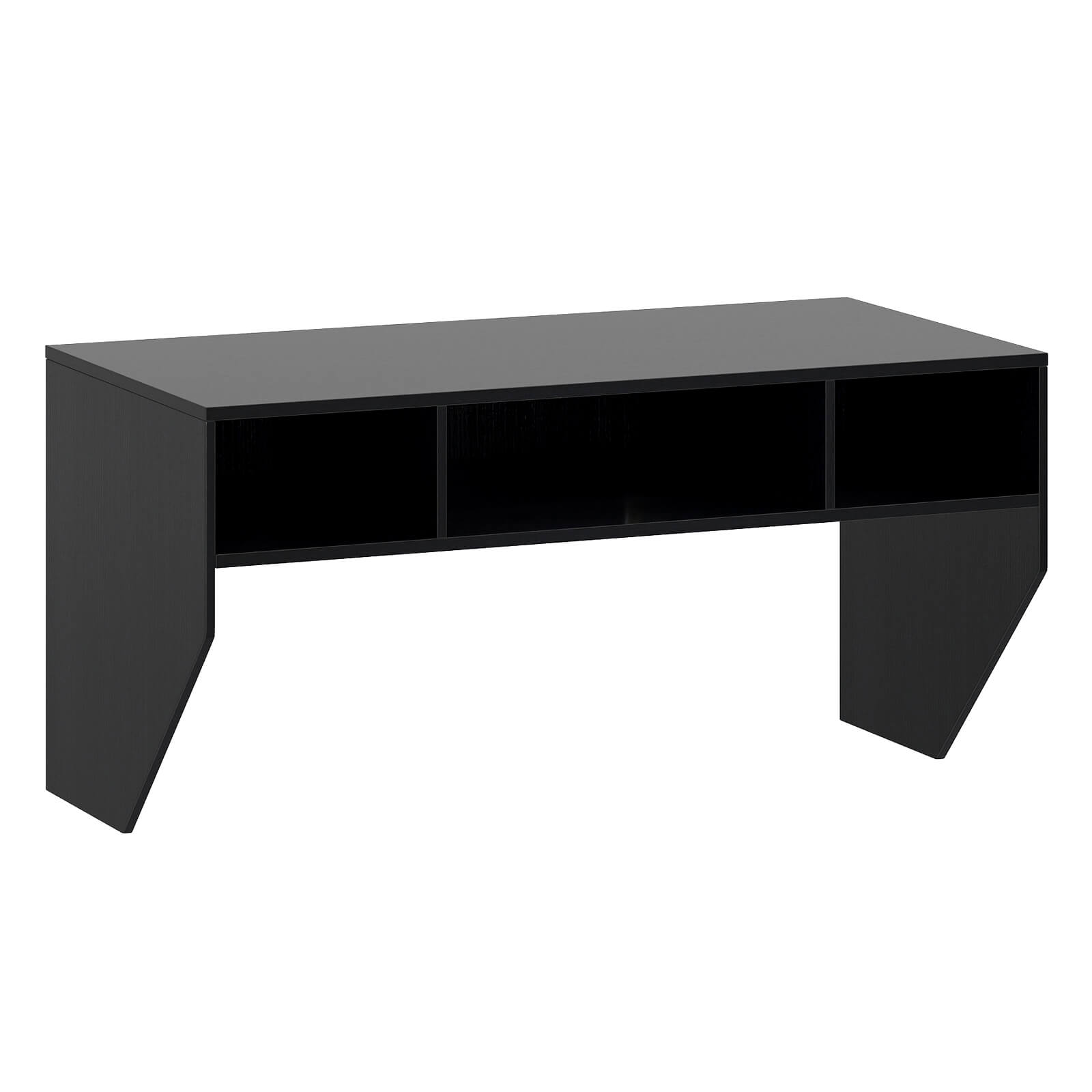 Alt View 9. Costway - Costway Wall-Mounted Computer Desk Home Office Floating Study Table with Spacious Tabletop - Black.