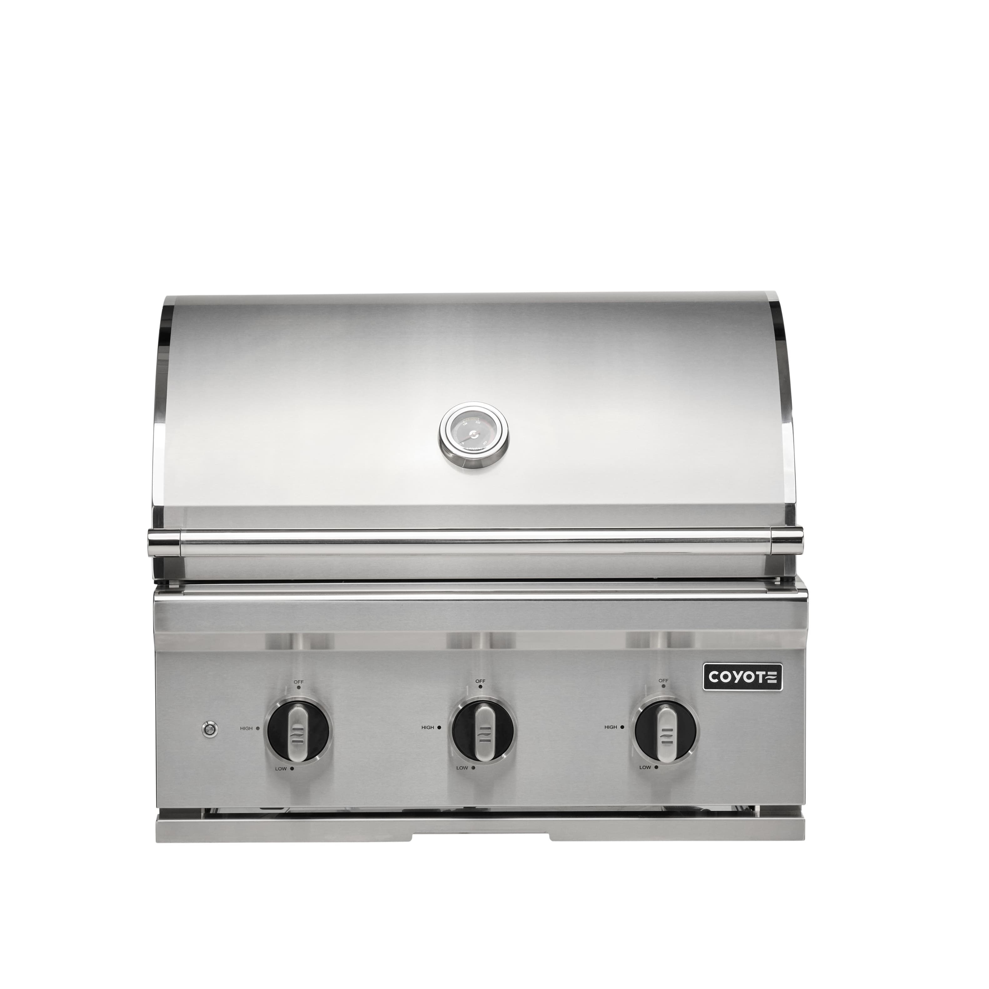 30" Coyote Outdoor Living C-Series Built-In Liquid Propane Gas (LP) Grill - Stainless Steel - Front_Zoom
