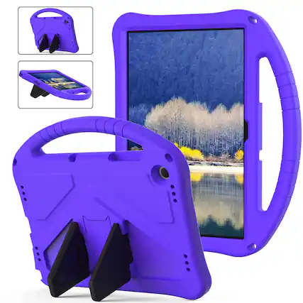 Front. UUCOVER - Kids Case for Samsung Galaxy Tab A11+ 11-inch (SM-X230/X236/X238) 2025,Shockproof EVA Case Handle Kickstand Back Cover - Purple.