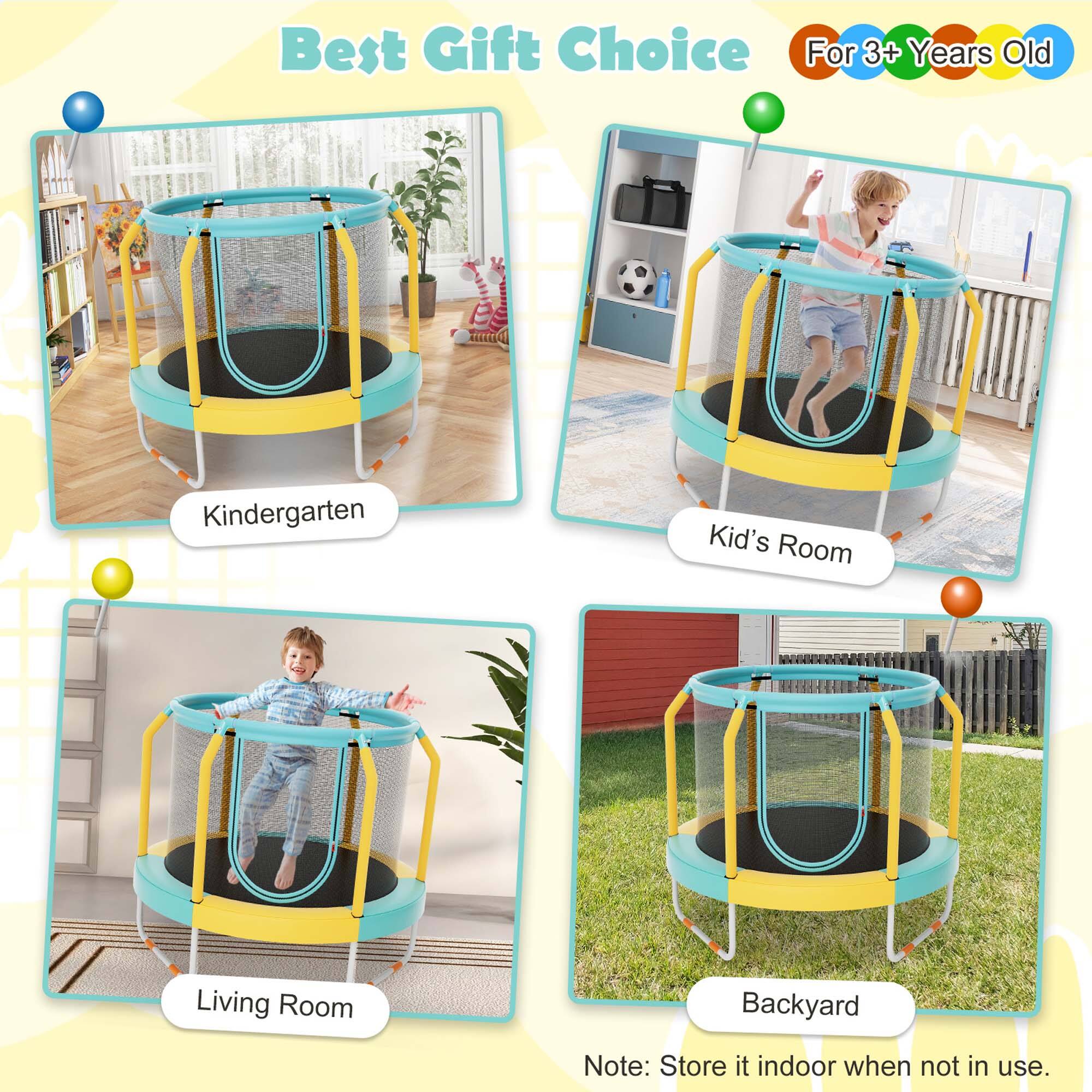 Best Gift Choice  
For 3+ Years Old  

Kindergarten  
Kid's Room  
Living Room  
Backyard  

Note: Store it indoor when not in use.