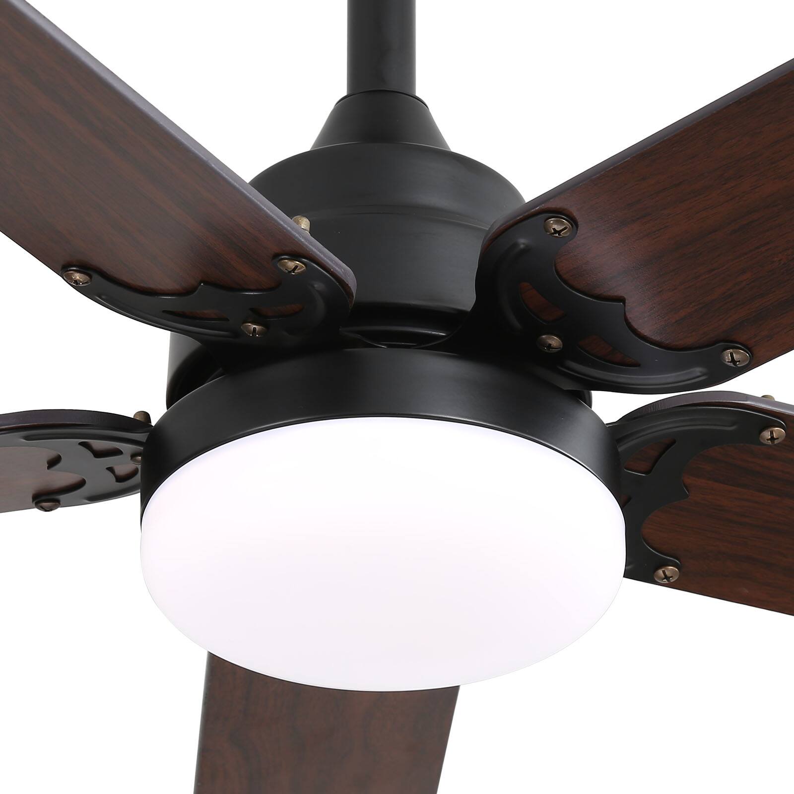 Alt View 4. Sofucor - 42 Inch Modern Ceiling Fan with Light and Remote Control 6 Adjustable Wind Speed Dimmable Light & Bedroom Ceiling Fans - Black.