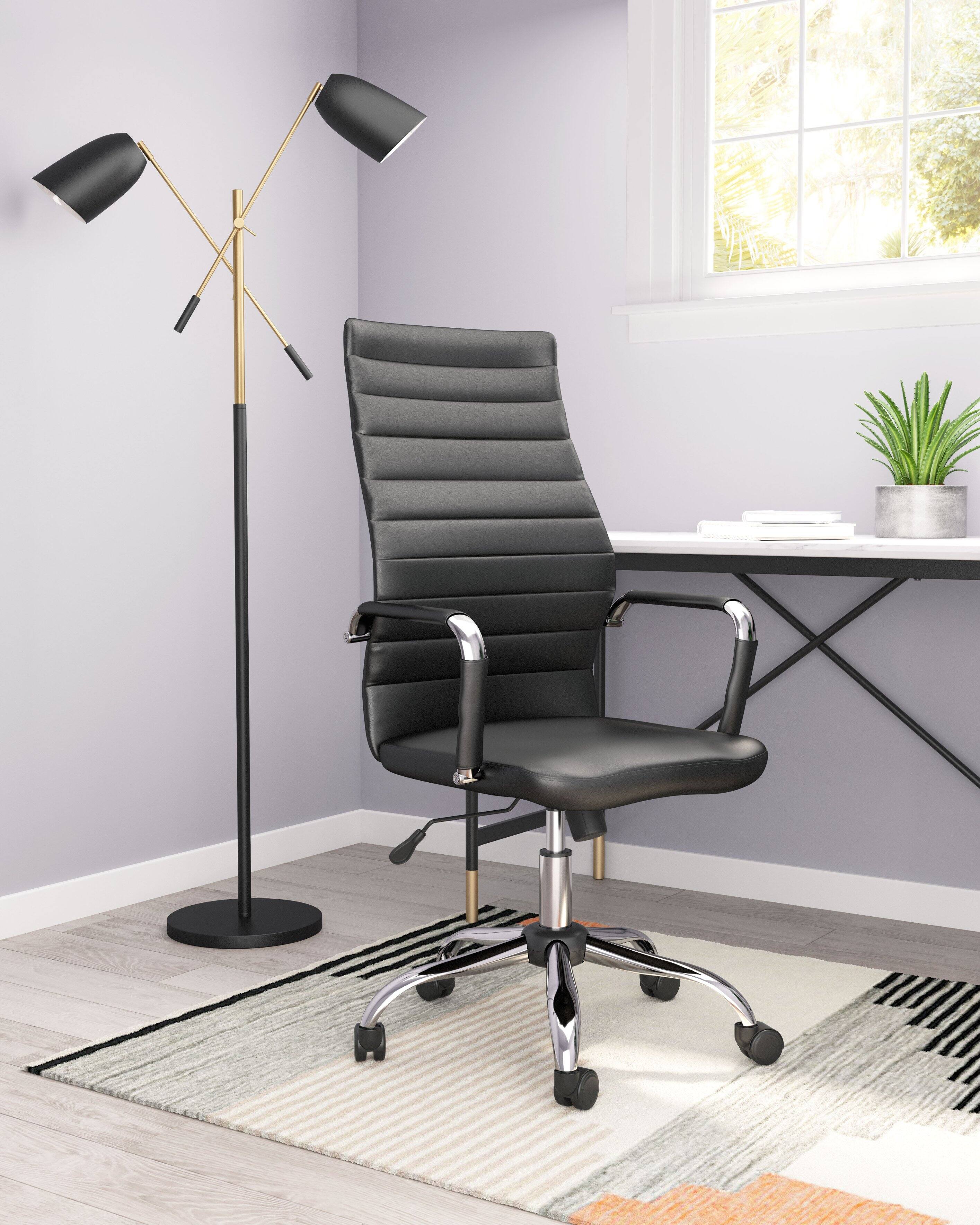 Angle. Hivvago - Primero Office Chair Black - Black.