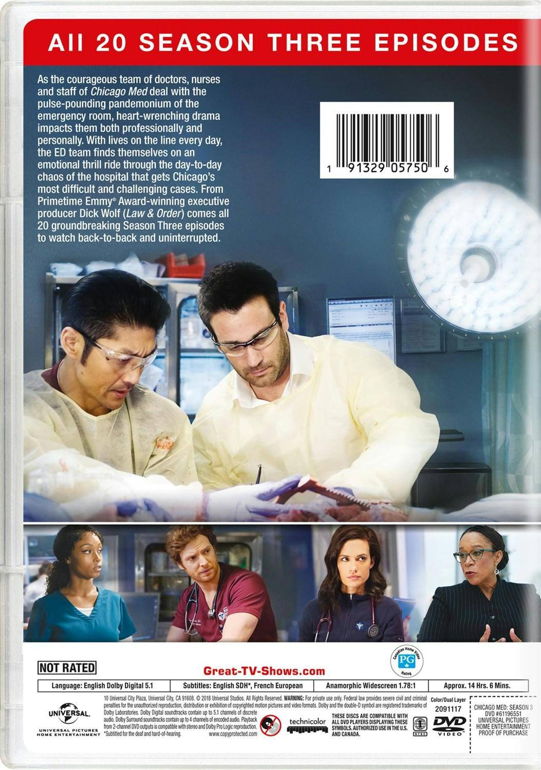 Back. Chicago Med: Season Three [DVD].