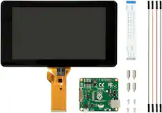 Front. Raspberry Pi - Raspberry Pi SC1227 7-Inch touch display screen for Raspberry Pi single board computers.