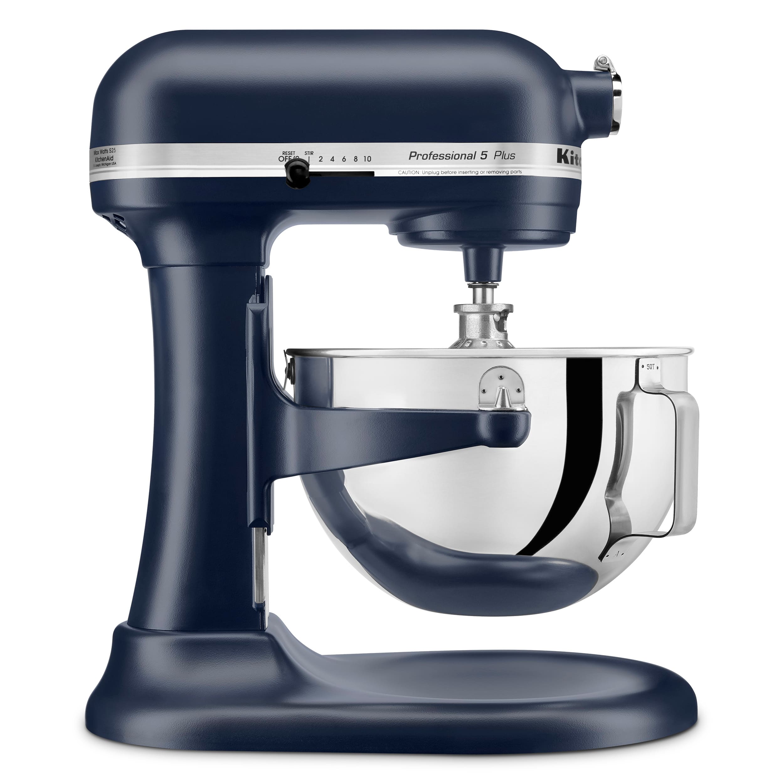 Front. KitchenAid - Professional 5 Plus Series 5 Quart Bowl-Lift Stand Mixer - KV25G0XIB - Ink Blue.