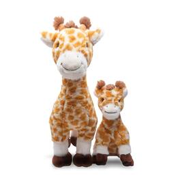 TriAction Toys - Snooze Monsters Interactive Bedtime Plush Set | Giraffe With Baby - Orange
