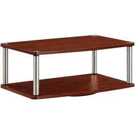 FurniFact - TV Stand for Up to 26-Inch Screens in Cherry Finish - Brown