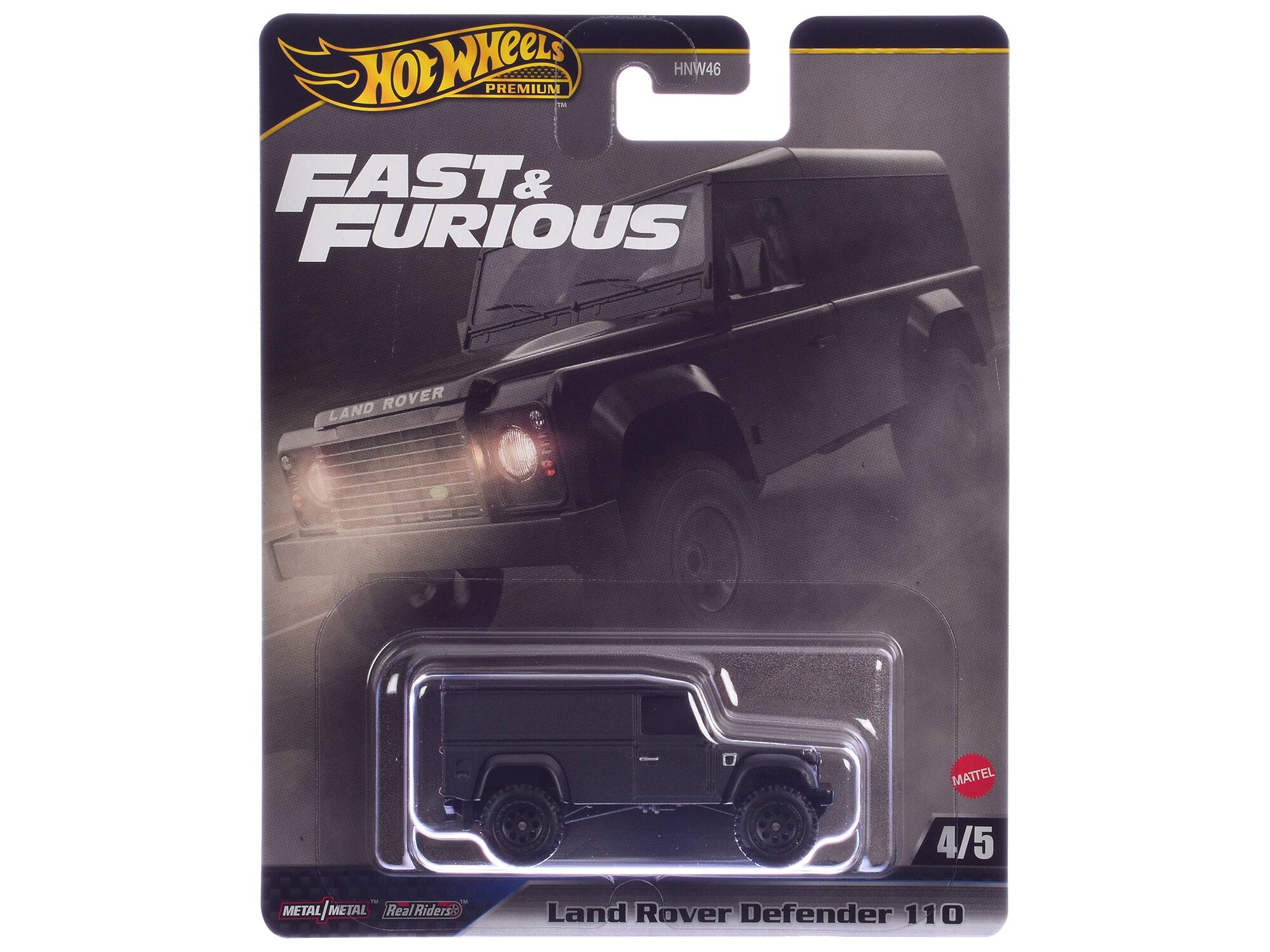 Hot Wheels Premium HNW46 1M Fast & Furious Land Rover Mattel 4/5 - - Metal | Metal Real Riders Land Rover Defender 110