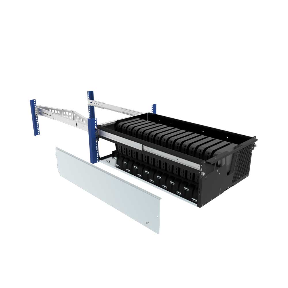 Alt View 10. RackSolutions - RackSolutions 5U HyperShelf for 16 Apple Mac Mini (2010-2023) - Black.