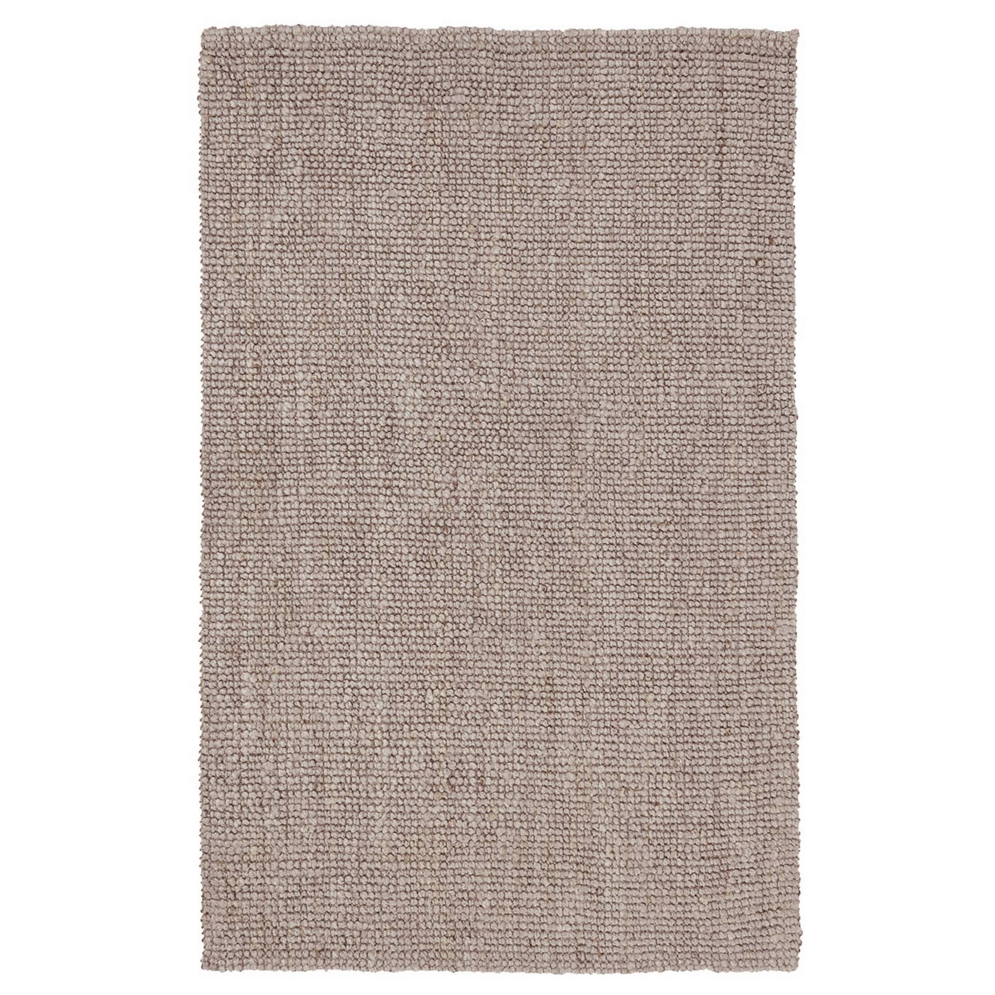 Front. Manhattan Lane - Handspun Area Rug, Jute, Boucle Woven Solid Pattern - Beige.