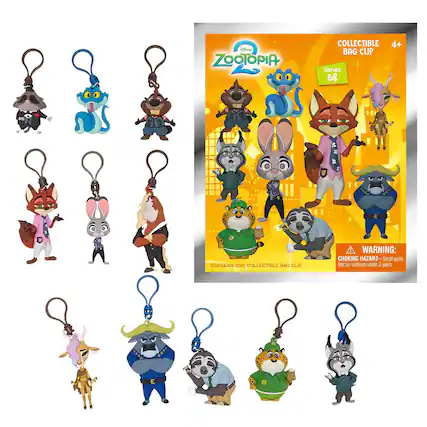 Elsney ZOOTOPIA COLLECTIBLE 4+ BAG CLIP Series 68 CONTAINS ONE COLLECTIBLE BAG CLIP WARNING: CHOKING HAZARD-Small parts. Not for children under 3 years