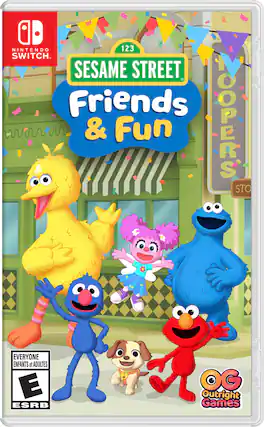 NINTENDO SWITCH.
SESAME STREET Friends & Fun
NOOPERS STO
EVERYONE ENFANTS et ADULTES
E ESRB
Outright Games - E (Everyone)