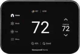 Honeywell Home - X8S Smart Thermostat with Video Doorbell Compatibility, and IAQ Control - Black