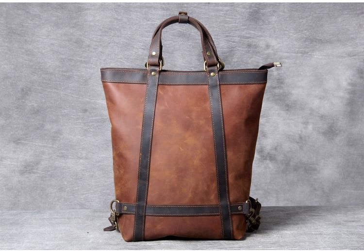 Alt View 2. Steel Horse Leather - The Icarus | Handmade Vintage Leather Backpack - brown.