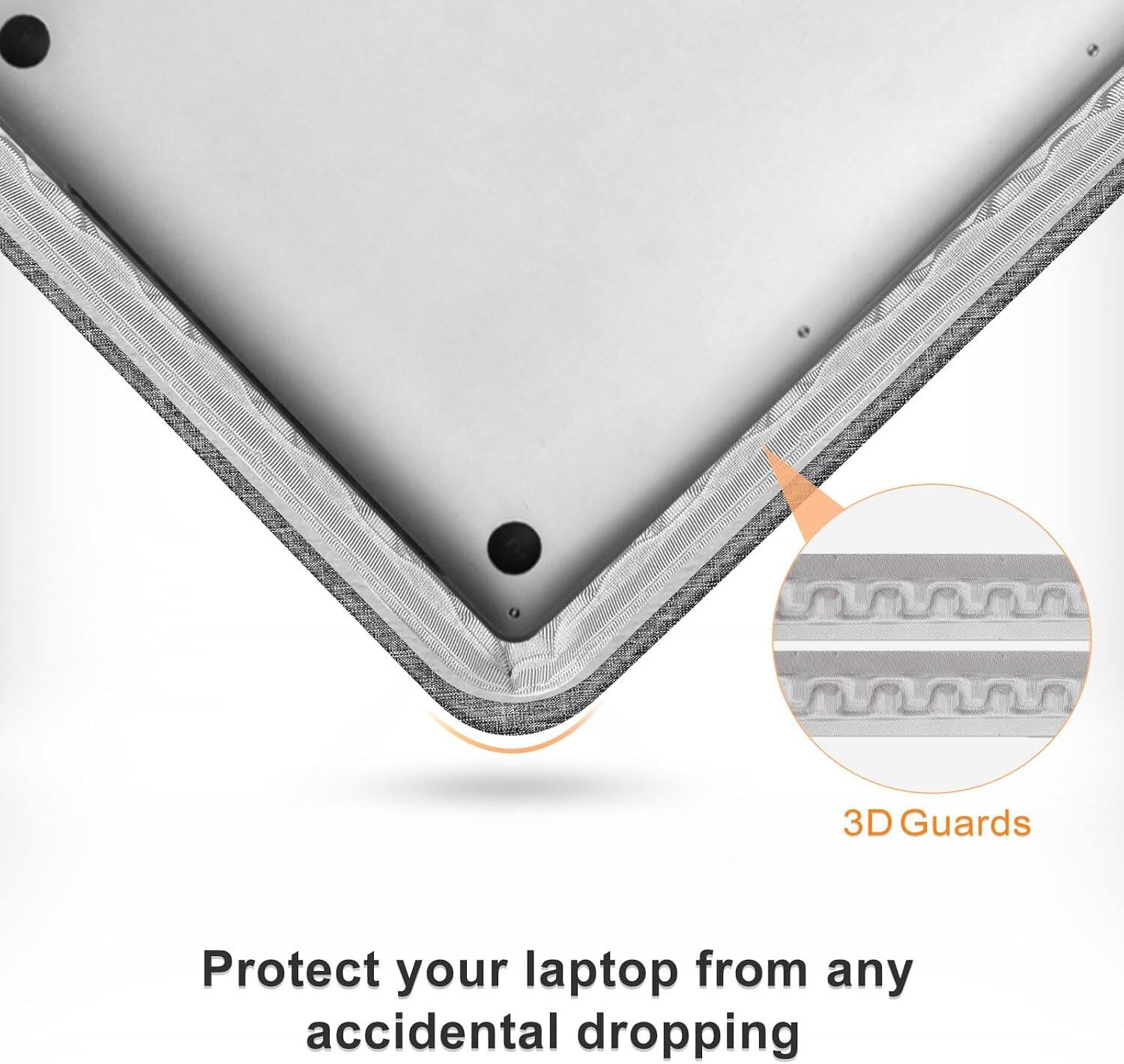 3D Guards  
Protect your laptop from any accidental dropping