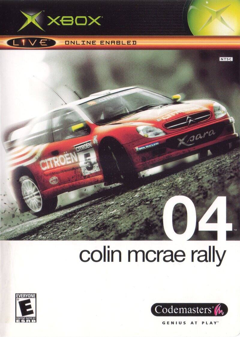 XBOX LIVE ONLINE ENABLED NTSC

CITROËN Xsara

04 colin mcrae rally

EVERYONE E CONTENT RATED BY ESRB

Codemasters GENIUS AT PLAY - E (Everyone)