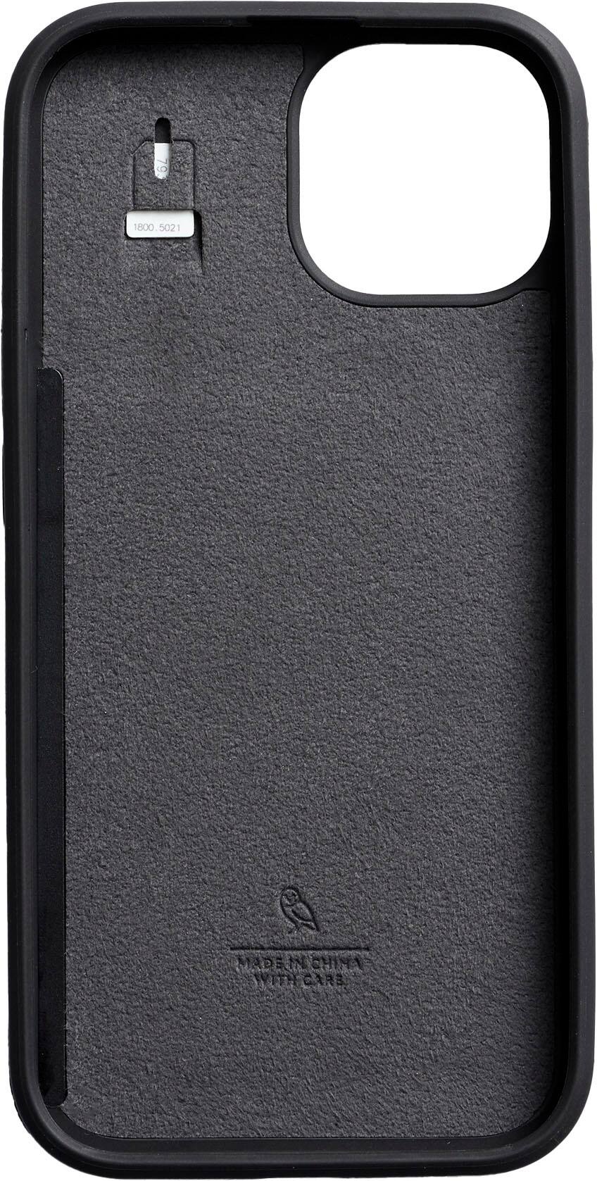 The text on the image reads "1800 5021 MADERN IN CHINA WITH CARS CA RB." However, the text appears to be unrelated to the image of a black iPhone case. It is possible that the text is an unrelated advertisement or message that accidentally appeared in the same image as the iPhone case.