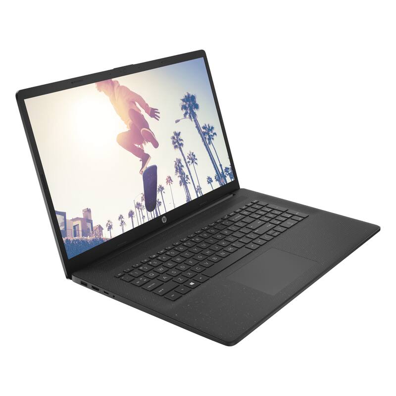 Alt View 3. HP - HP 17.3" FHD Laptop,AMD Ryzen 7 7730U,16GB RAM,1TB SSD,AMD Radeon Graphics,Win 11 Pro,Black - Black.