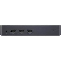Dell - D3100 USB 3.0 Docking Station- HDMI - DP  - Ethernet - USB-C - USB-A - Headphone and audio output -Plug and Play - Black - Front_Zoom