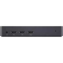 Dell - D3100 USB 3.0 Docking Station- HDMI - DP  - Ethernet - USB-C - USB-A - Headphone and audio output -Plug and Play - Black - Front_Zoom